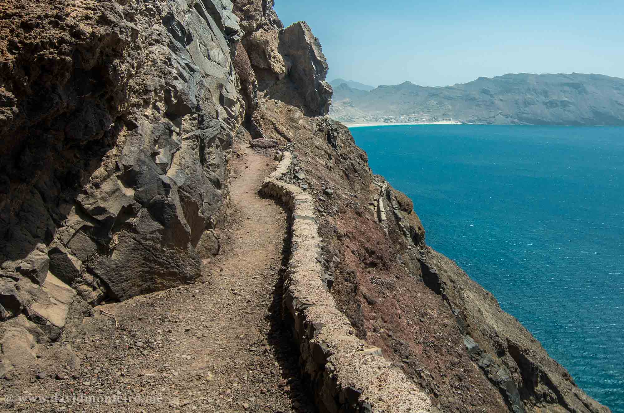 The walk to D Amelia Lighthouse, Sao Vicente, Cape Verde