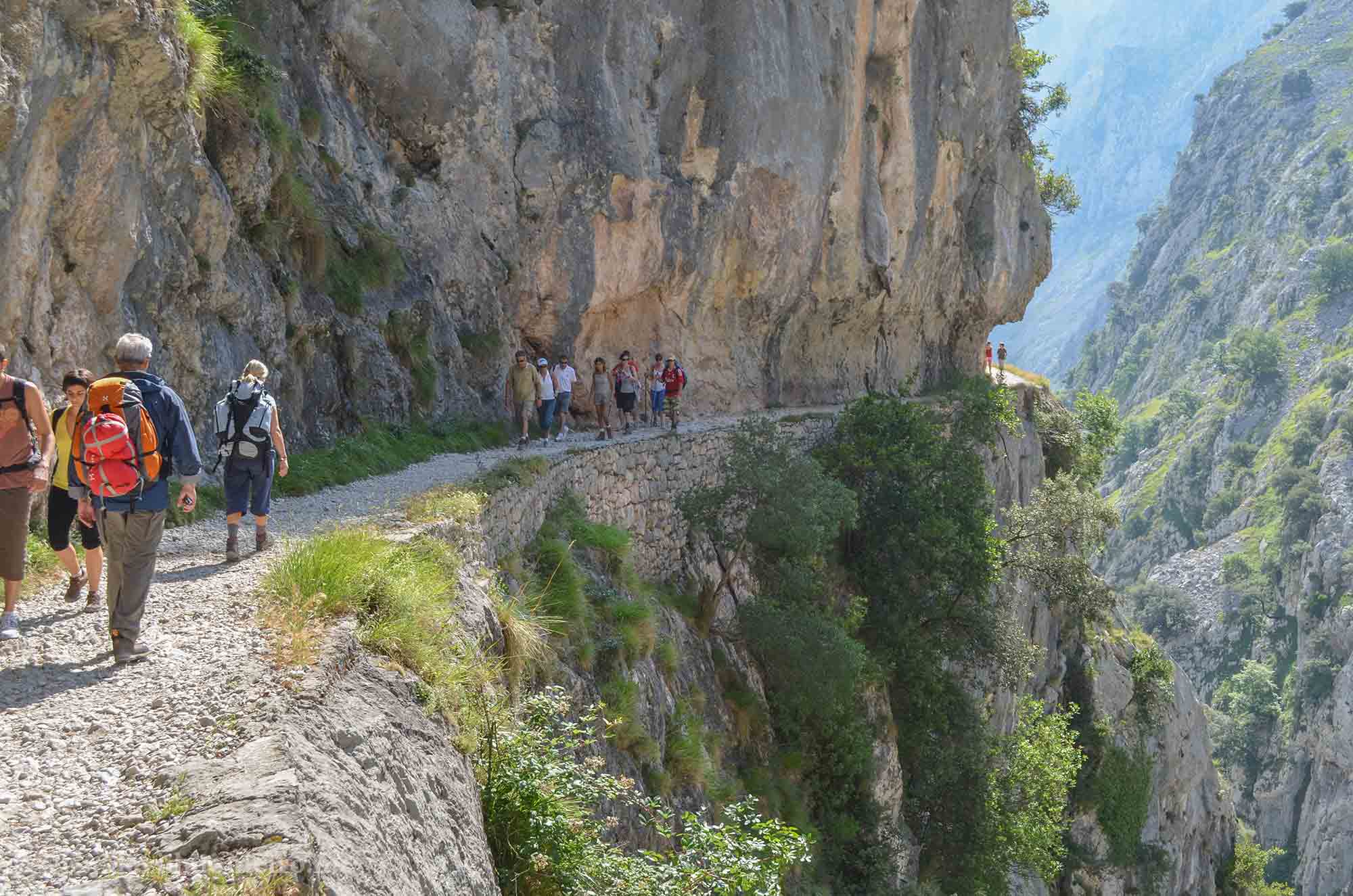Walking the river Cares Gorge - Picos da Europa, Spain