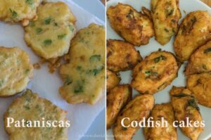 Pataniscas and codfish cakes