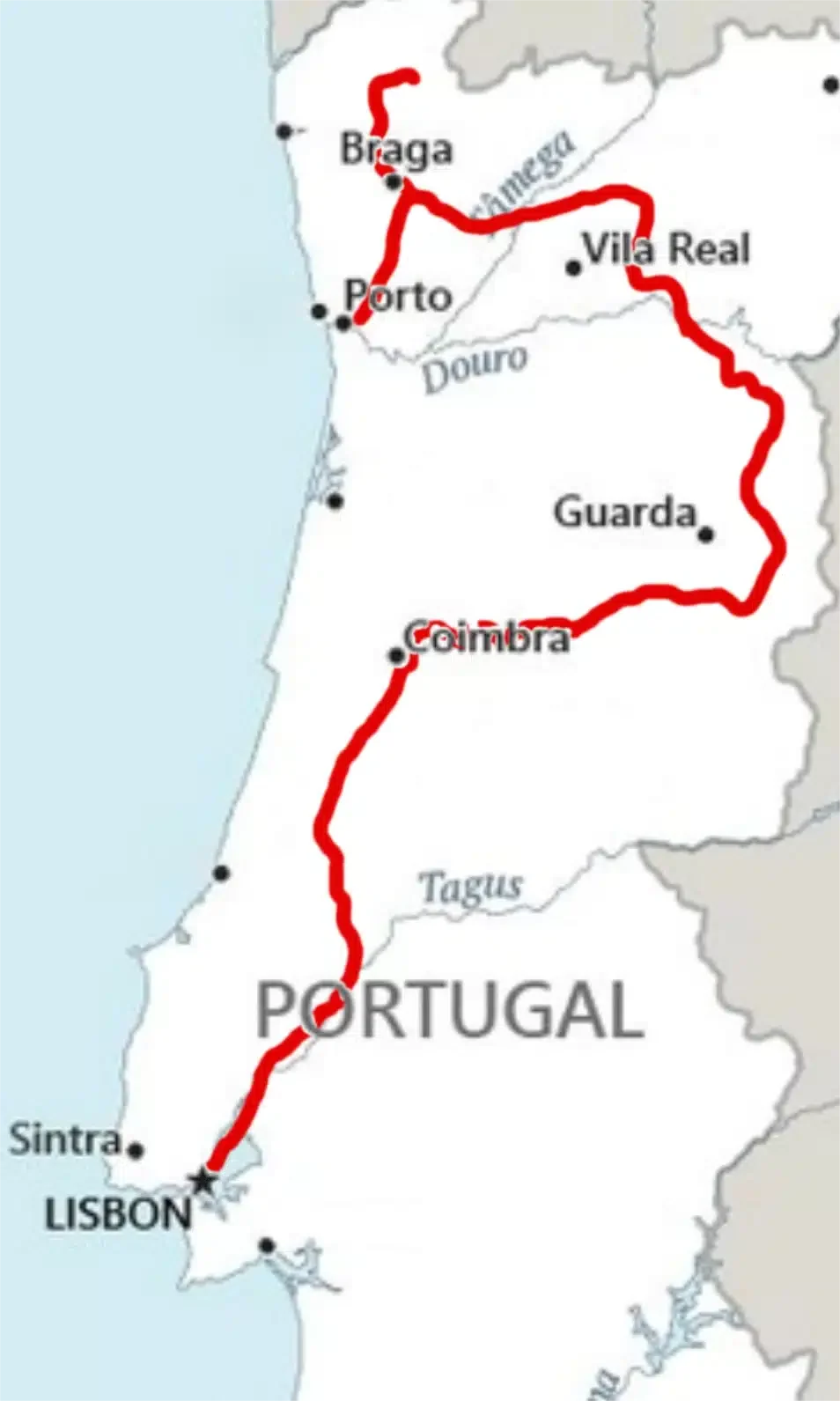 Portugal Tour Map hiking north – David Monteiro Portugal Tour Map hiking north - David Monteiro